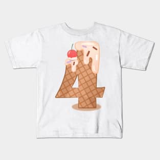 Ice cream number 4 Kids T-Shirt